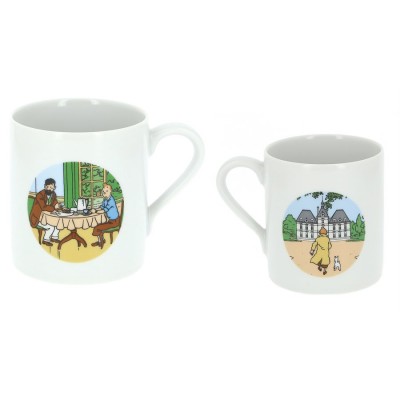 Tasse mug en porcelaine Tintin et Haddock Lune 